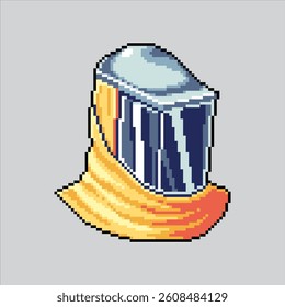 Pixel art illustration Hazmat Helmet. Pixelated Safety Helmet. Protective Safety Hazmat Helmet Icon pixelated for the pixel art game and icon for website and video game. old school retro.