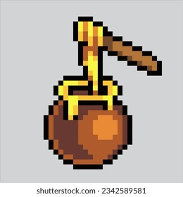 Pixel art illustration Honey. Pixelated Honey. Honey icon pixelated for the pixel art game and icon for website and video game. old school retro.