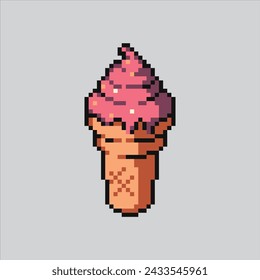 Pixel art illustration Ice Cream. Pixelated Ice Cream. Ice Cream pixelated
for the pixel art game and icon for website and video game. old school retro.