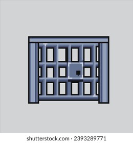 Pixel art illustration Jail. Pixelated Prison. Prison jail
pixelated for the pixel art game and icon for website and video game. old school retro.