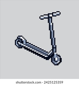 Pixel art illustration Kid Scooter. Pixelated Scooter. Kid Park Scooter. pixelated for the pixel art game and icon for website and video game. old school retro.