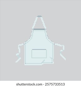 Pixel art illustration Kitchen Apron. Pixelated Chef Apron. Kitchen Chef Apron Icon pixelated for the pixel art game and icon for website and video game. old school retro.