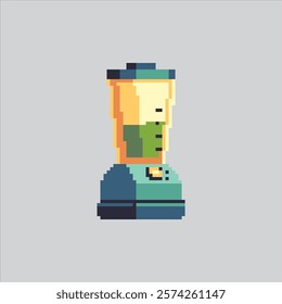 Pixel art illustration Kitchen Blender. Pixelated Chef Juicer. Kitchen Chef Blender Mixer Juicer Icon pixelated for the pixel art game and icon for website and video game. old school retro.