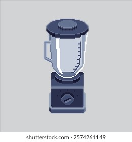 Pixel art illustration Kitchen Blender. Pixelated Chef Juicer. Kitchen Chef Blender Mixer Juicer Icon pixelated for the pixel art game and icon for website and video game. old school retro.