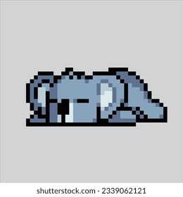 Pixel Kunstillustration Koala. Pixelkoala. Cute-Koala-Tiersymbol pixelig
für das Pixelkunstspiel und Icon für Website- und Videospiel. Altschulretro.