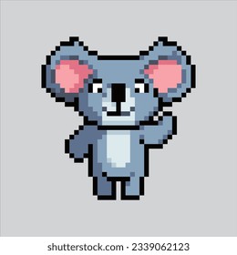 Pixel Kunstillustration Koala. Pixelkoala. Cute-Koala-Tiersymbol pixelig
für das Pixelkunstspiel und Icon für Website- und Videospiel. Altschulretro.