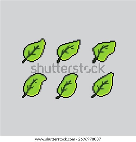 Pixel art illustration Leaf Sway. Animated Leaf Sway. Animated Asset Leaf Sway frames pixelated for the pixel art game and icon for website and video game.