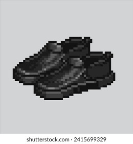 Pixel art illustration leather Shoes. Pixelated formal shoes. Formal Leather Shoes
pixelated for the pixel art game and icon for website and video game. old school retro.
