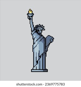 Pixel art illustration Liberty Statue. Pixelated Statue Liberty. American Liberty Statue
landmark icon pixelated for the pixel art game and icon for website and video game.
old school retro.