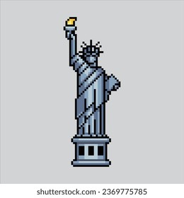 Pixel art illustration Liberty Statue. Pixelated Statue Liberty. American Liberty Statue
landmark icon pixelated for the pixel art game and icon for website and video game.
old school retro.