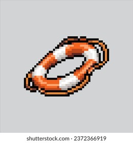 Pixel art illustration Lifebuoy. Pixelated lifebuoy. Ocean lifebuoy
icon pixelated for the pixel art game and icon for website and video game. old school retro.