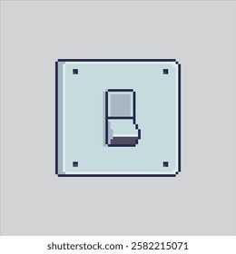 Pixel art illustration Light Switch. Pixelated Light Button. Light Switch Button Icon pixelated for the pixel art game and icon for website and video game. old school retro.