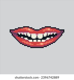 Pixel art illustration Lips teeth. Pixelated tooth. Lips Teeth sexy woman
pixelated for the pixel art game and icon for website and video game. old school retro.