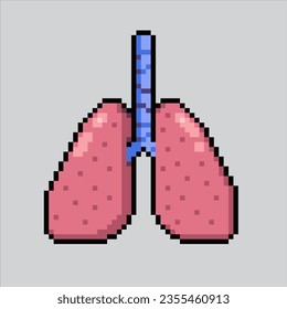 Pixel art illustration Lungs. Pixelated Lungs. Lungs Organ icon pixelated
for the pixel art game and icon for website and video game. old school retro.
