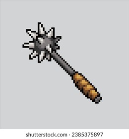 Pixel art illustration Mace. Pixelated Mace Weapon. Mace weapon pixelated for the pixel art game and icon for website and video game. old school retro.