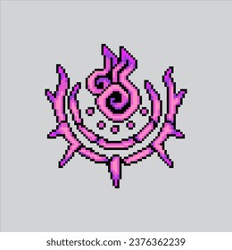 Pixel art illustration magic spell. Pixelated Magic spell. Magical witch wizard spell portal
icon pixelated for the pixel art game and icon for website and video game.  old school retro.