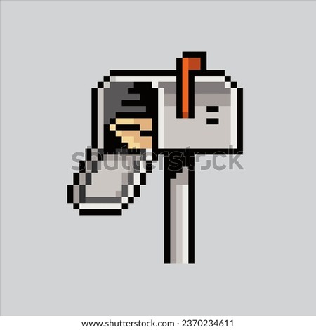 Pixel art illustration mailbox. Pixelated mailbox. mail box letter office icon
pixelated for the pixel art game and icon for website and video game.
old school retro.