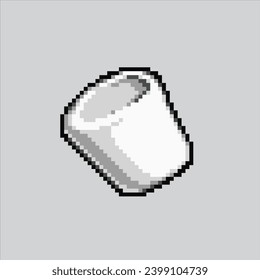 Pixel art illustration Marshmallow. Pixelated Marshmallow. Marshmallow
pixelated for the pixel art game and icon for website and video game. old school retro.