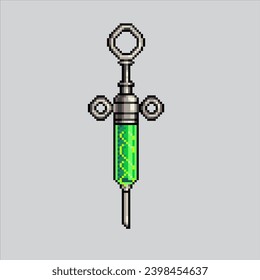 Pixel art illustration Medical Injection. Pixelated Injection. Injection health safety
pixelated for the pixel art game and icon for website and video game. old school retro.