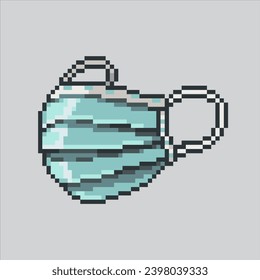 Pixel art illustration Medical Mask. Pixelated Mask. Medical Mask health safety pixelated for the pixel art game and icon for website and video game. old school retro.