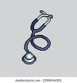 Ilustración de arte de Pixel Stethoscope médico. Estetioscopio Pixelado. Salud de Stethoscope
pixelado para el juego de arte píxel e icono para el sitio web y el videojuego. retro de la vieja escuela.