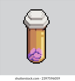 Pixel art illustration Medicine Bottle. Pixelated Bottle. Medicine Bottle pills
pixelated for the pixel art game and icon for website and video game. old school retro.