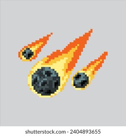 Pixel art illustration Meteor. Pixelated Meteor. Space Comet Meteor
pixelated for the pixel art game and icon for website and video game.