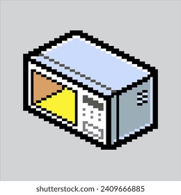 Pixel art illustration Microwave. Pixelated Microwave. Kitchen Microwave 
pixelated for the pixel art game and icon for website and video game. old school retro.

