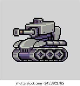 Pixel art illustration Military Tank. Pixelated Tank. Military Tank War pixelated for the pixel art game and icon for website and video game. old school retro.