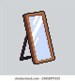Pixel art illustration Mirror. Pixelated Mirror. Mirror pixelated for the pixel art game and icon for website and video game. old school retro.