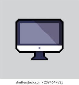 Monitor de ilustración de arte de píxeles. Monitor Pixelado. Portátil Monitor de ordenador
pixelado para el juego de arte píxel e icono para el sitio web y el videojuego. retro de la vieja escuela.