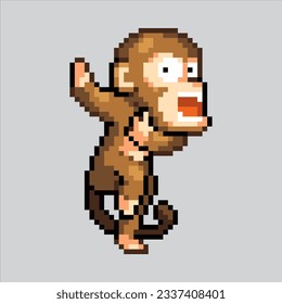 Pixel art illustration Monkey. Pixelated Monkey. Jungle Monkey animal icon pixelated
for the pixel art game and icon for website and video game. old school retro.