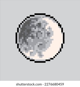 Pixel art illustration moon. Pixelated moon. shiny moon pixelated
for the pixel art game and icon for website and video game. old school retro.