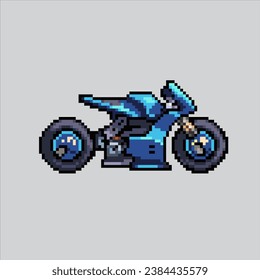 Pixel art illustration Motorcycle. Pixelated Motorcycle. Motorcycle Vehicle pixelated for the pixel art game and icon for website and video game. old school retro.