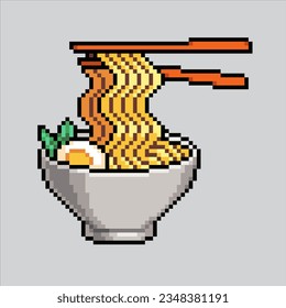 Fideicomiso de ilustraciones de arte de píxeles. Fideos pixelados. ícono de alimento de ramen de fideos pixelado
para el juego de arte píxel e icono para el sitio web y el juego de vídeo. retro de la vieja escuela.