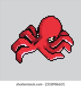 Pixel art illustration Octopus. Pixelated Octopus. Sea Octopus icon pixelated
for the pixel art game and icon for website and video game. old school retro.