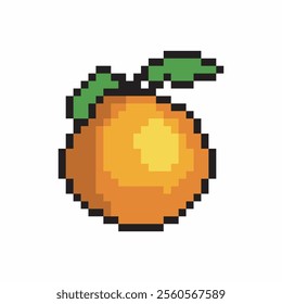 Pixel art illustration of orange fruit