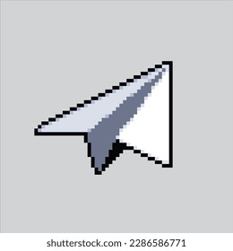 Plano de papel de ilustración de arte de píxeles. Plano de papel pixelado. icono del plano de papel pixelado
para el juego de arte píxel e icono para el sitio web y el juego de vídeo. retro de la vieja escuela.