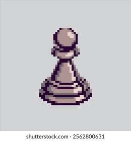 Pixel art illustration Pawn Chess. Pixelated Pawn Icon. Pawn Chess Icon pixelated for the pixel art game and icon for website and video game. old school retro.