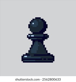 Pixel art illustration Pawn Chess. Pixelated Pawn Icon. Pawn Chess Icon pixelated for the pixel art game and icon for website and video game. old school retro.