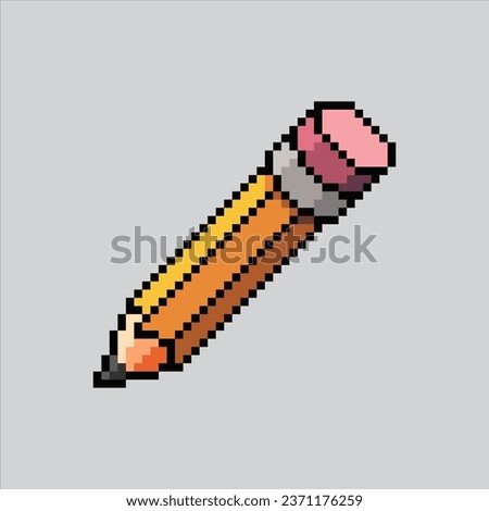 Pixel art illustration Pencil. Pixelated Pencil. Pencil office
icon pixelated for the pixel art game and icon for website and video game. old school retro.