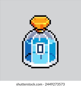 Pixel art illustration Perfume. Pixelated Perfume.
Fragrant Perfume pixelated for the pixel art game and icon for website and video game.