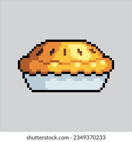 Pixel art illustration Pie. Pixelated Pie. Pie Cake food icon pixelated
for the pixel art game and icon for website and video game. old school retro.