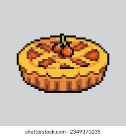 Pixel art illustration Pie. Pixelated Pie. Pie Cake food icon pixelated
for the pixel art game and icon for website and video game. old school retro.