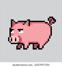 Pixel art illustration Pig. Pixelated Pig. Farm barn pig animal icon pixelated
for the pixel art game and icon for website and video game. old school retro.