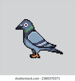 Pixel art illustration Pigeon. Pixelated Pigeon. Pigeon dove pixelated for the pixel art game and icon for website and video game. old school retro.