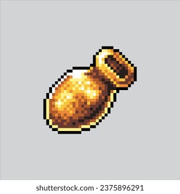 Pixel art illustration potion bottle. Pixelated potion bottle. Magical potion bottle
icon pixelated for the pixel art game and icon for website and video game. old school retro.