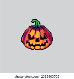 Pixel art illustration Pumpkin Face. Pixelated Pumpkin. Scary Pumpkin Face pixelated for the pixel art game and icon for website and video game. old school retro.