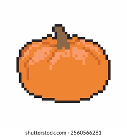 Pixel art illustration of pumpkin fruit