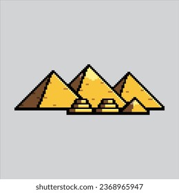 Pixel art illustration Pyramid. Pixelated Pyramid. Pyramid building icon pixelated
for the pixel art game and icon for website and video game. old school retro.